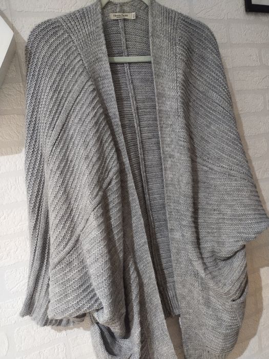 Ciepły sweter narzutka kardigan  oversize S M L XL Wełna Alpaka