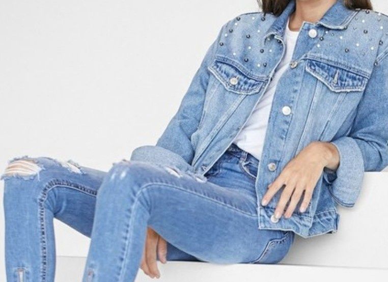 Nowa kurtka katana jeans denim Stradivarius r. S