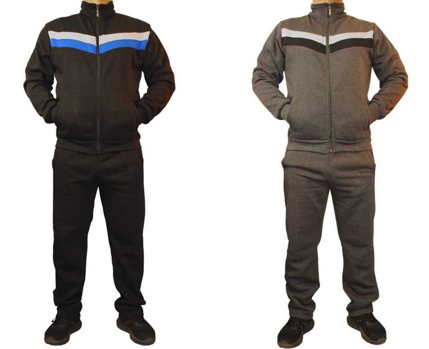 Komplet dresowy męski szary 9xl plus spodnie moro 9XL