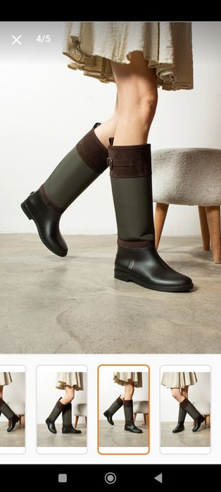 Чоботи, гумаки верх шкіра 36