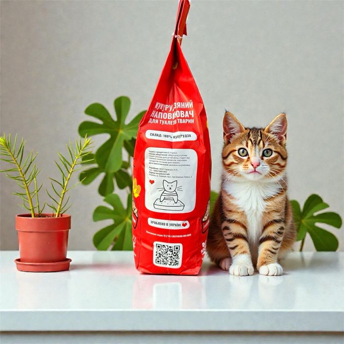 Кукурудзяний наповнювач для туалетів тварин Kitty Pet. Можливий опт