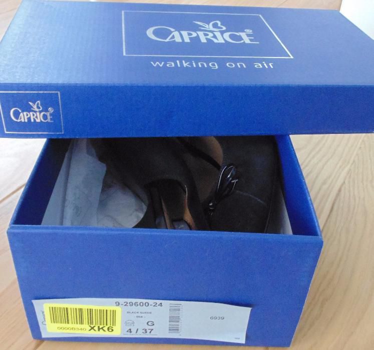 Nowe. Buty, sandałki skórzane na obcasie Caprice.