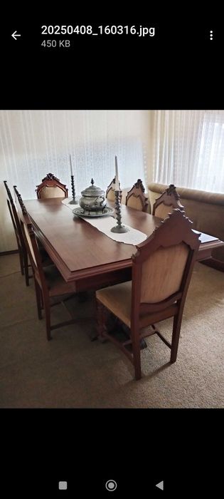 Mobília vintage de sala em nogueira e mobília de quarto completa