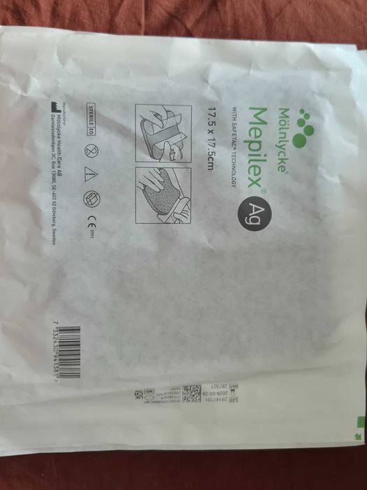 Opatrunek mepilex Ag 17.5x17.5 cm