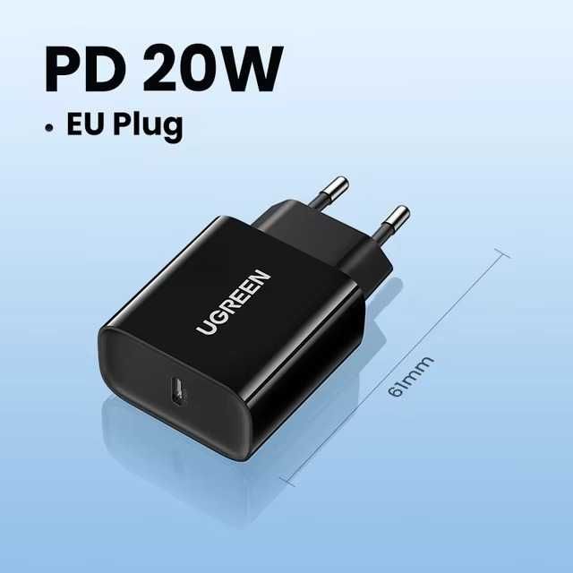 Мережевий зарядний пристрій UGREEN CD137 Fast Charging PD QC4.0 20W