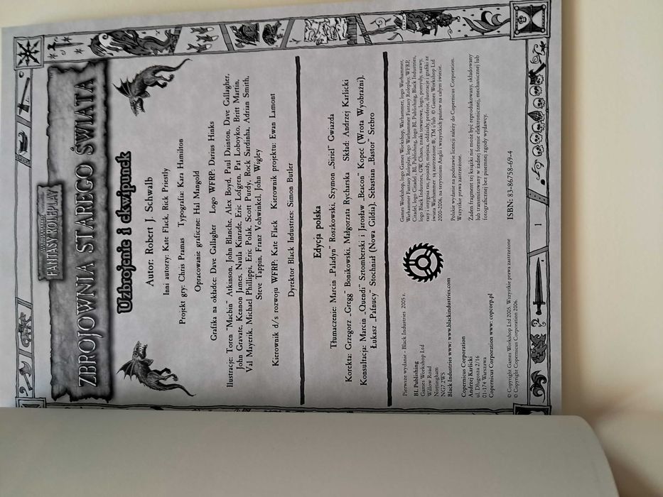 Zbrojownia Starego Świata - Warhammer Fantasy RPG 2ed PL (WFRP)
