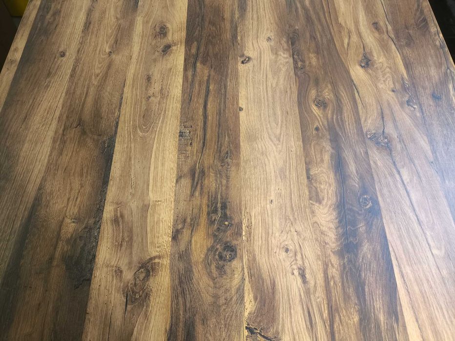 Duży stół do salonu, jadalni, sali konferencyjnej - Dąb Hunton Ciemny