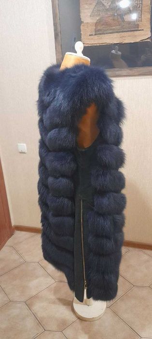Жилет из песца натуральный мех