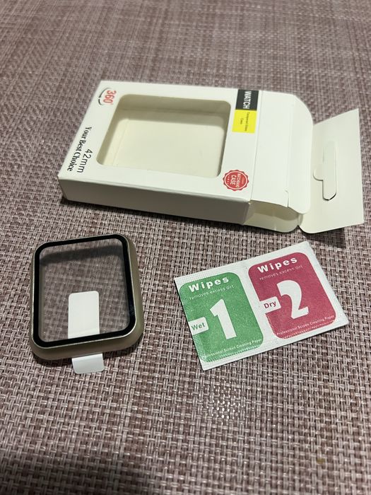 Скло+ чохол для корпусу Apple watch, series 1 2 3, 42 mm