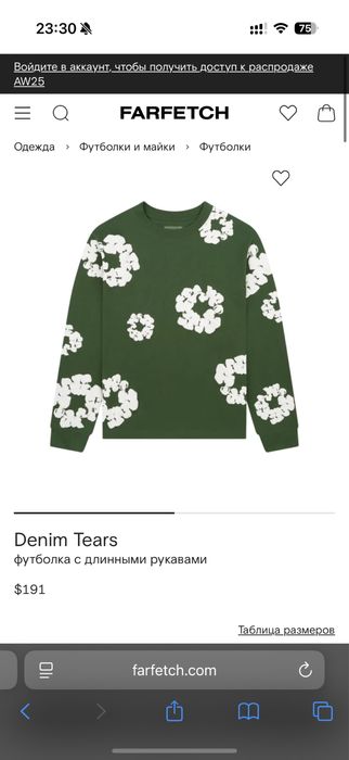 Лонгслів Denim Tears