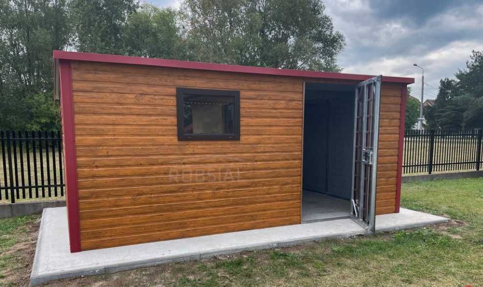 Domek/Schowek Ogrodowy drewnopodobny 5x3m –  Montaż GRATIS