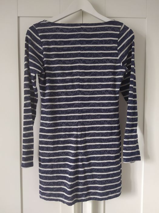 Tunika/ bluzka w paski, koronkowy wzór r. S/M Stradivarius