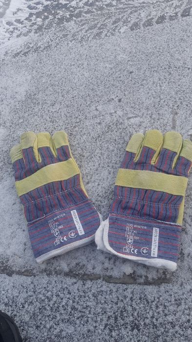 Перчатки рабочие замшевые с мехом