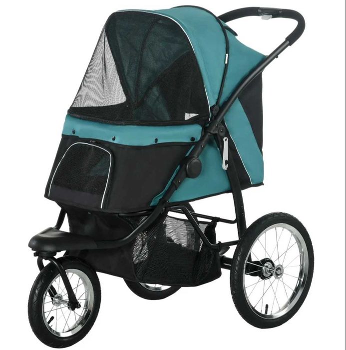 Wózek spacerowy do biegania dla psa kota do 20kg duże koła składany