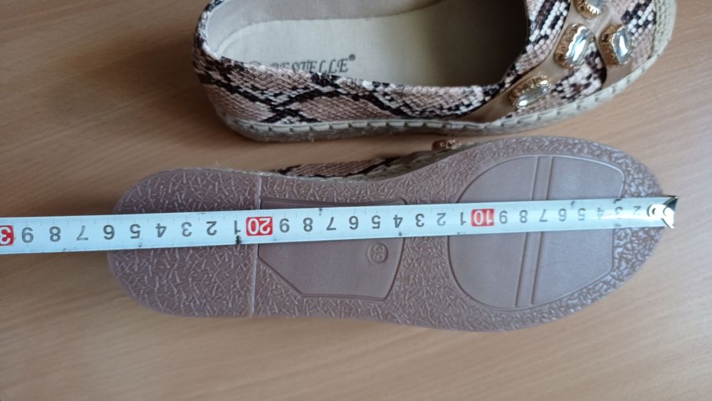 Buty damskie- Espadryle na platformie rozmiar 39