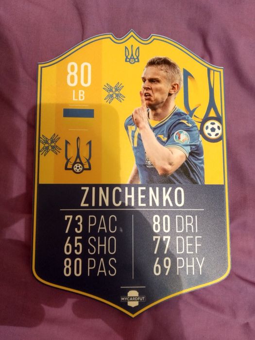 Футбольна картка Зінченко