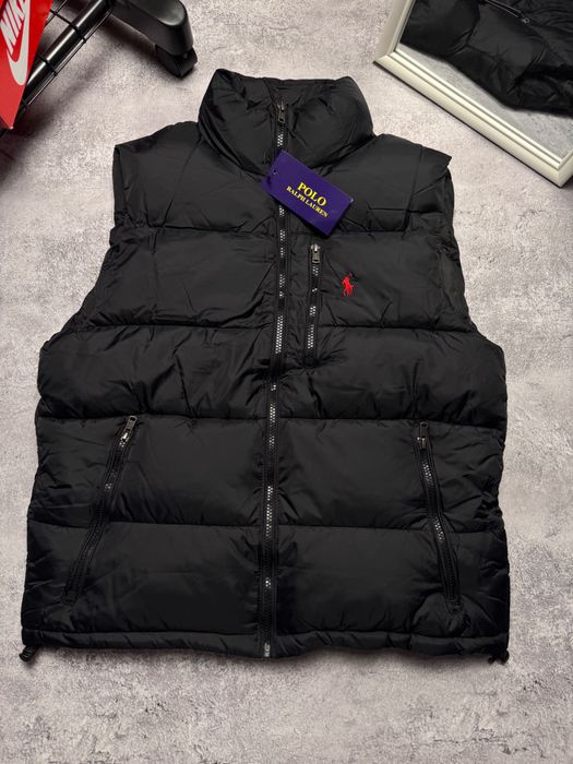 ‼️РОЗПРОДАЖ‼️ Жилетка Polo Ralph Lauren чорна матова S-XXL жилетка Polo