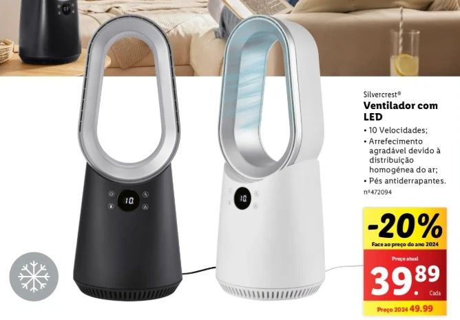 Ventilador sem pás Branco (Como Novo)