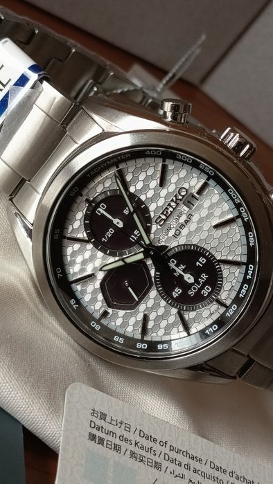 *NOVO* SEIKO SSC769P1 Macchina Sportiva "PANDA" Solar 41.4mm