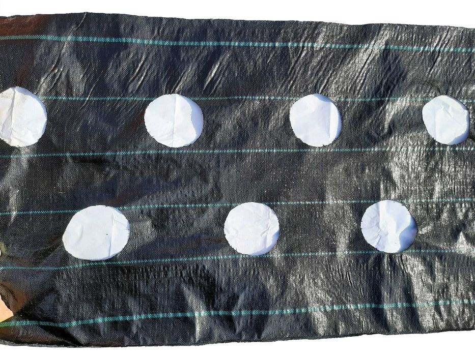 Agrotkanina czarna 1,1 m x 100m P-90 z otworami pod truskawki
