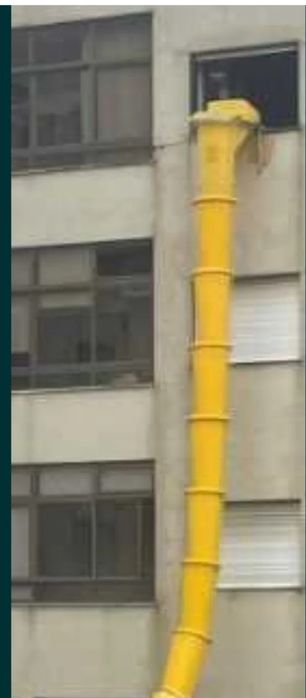 Tubos de descarga entulho