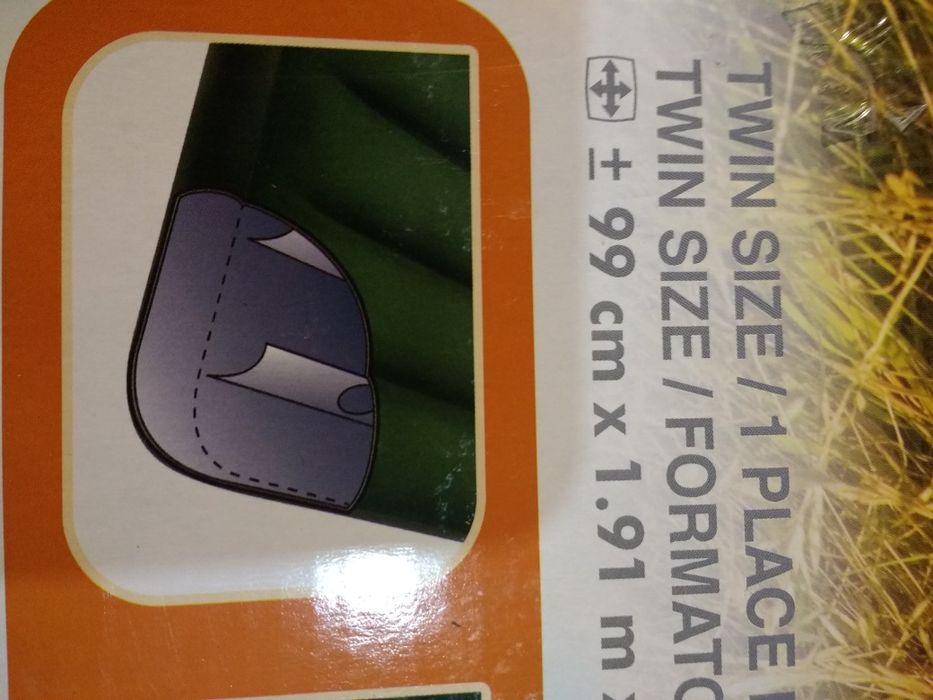 Велюровий полуторний надувний матрац  з електронасосом  фірми  INTEX