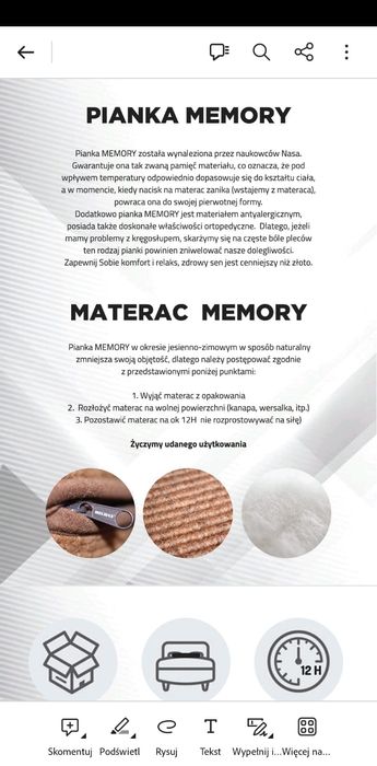 Materac Welmax medyczno- leczniczy