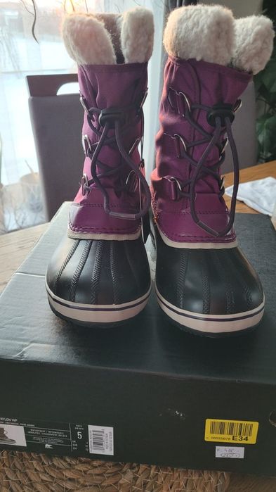 Buty śniegowce dla dziewczynki Sorel rozm.37 (23cm) NOWE