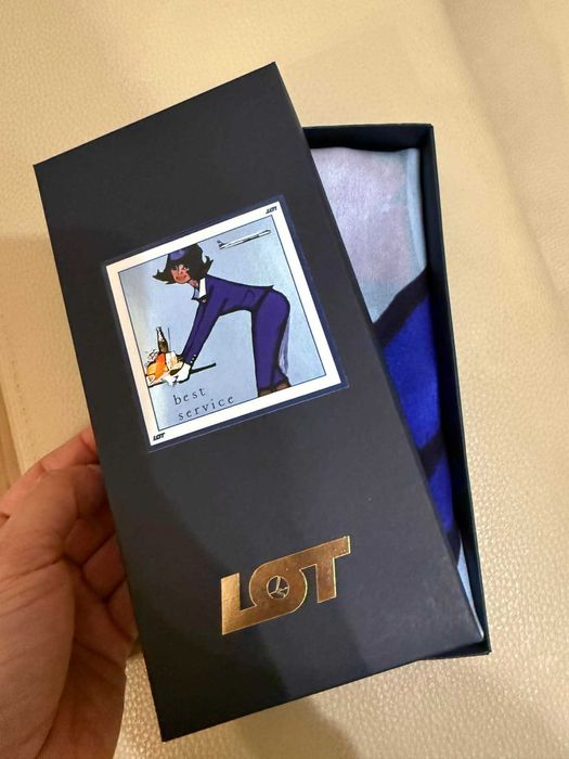 apaszka LOT stewardessa jedwabna - najniższa cena nowa!