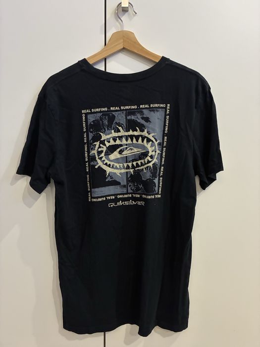 T-shirt Quiksilver Real Surfing Preta – Tamanho M