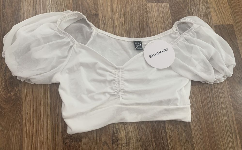 Crop top biały Xs