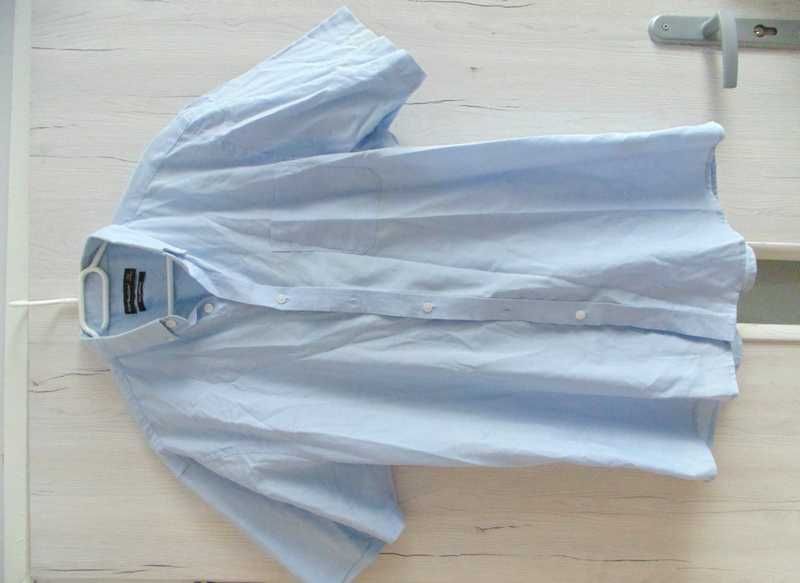 Cedar Wood State błękitna koszula męska z krótkim rękawkiem XXL