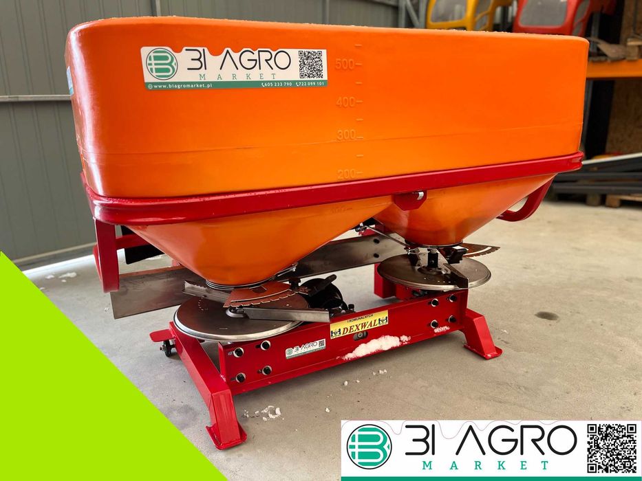 Rozsiewacz nawozów 850- 1200kg DEXWAL dwutarczowy KŁOS Motyl -- RATY--