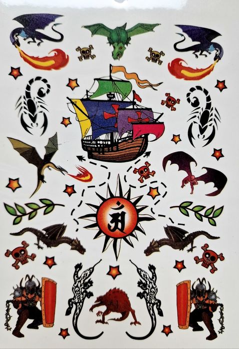 Tatuaże dla dzieci zmywalne tymczasowe ZESTAW XXL