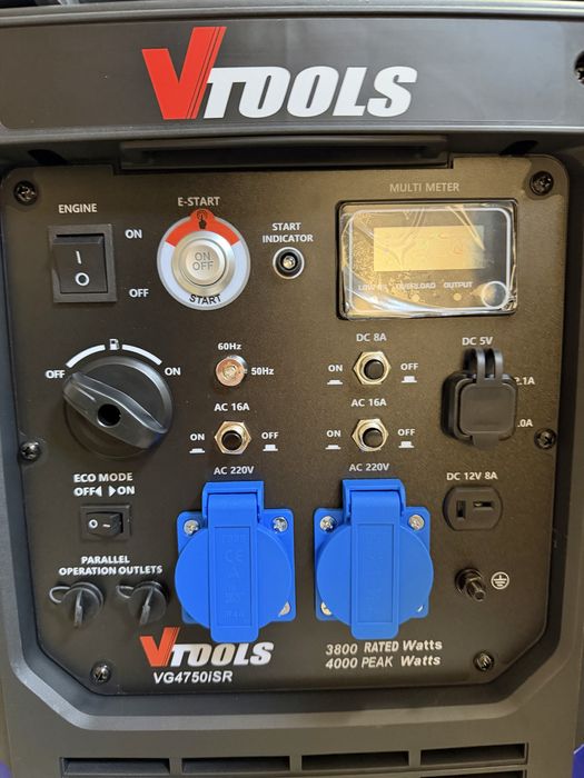 Инверторный бензиновый генератор VTools VG4750iSR 4кВт со стартером
