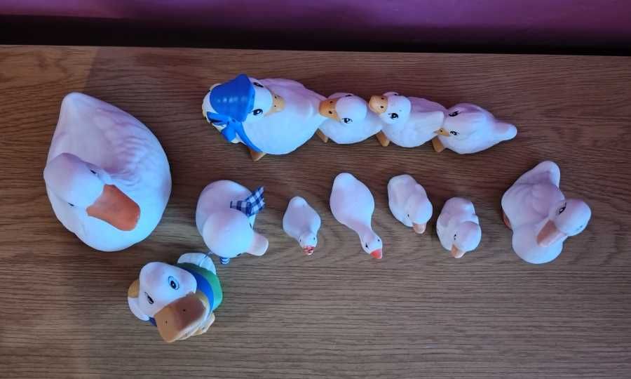 Figurki kaczek 8 sztuk