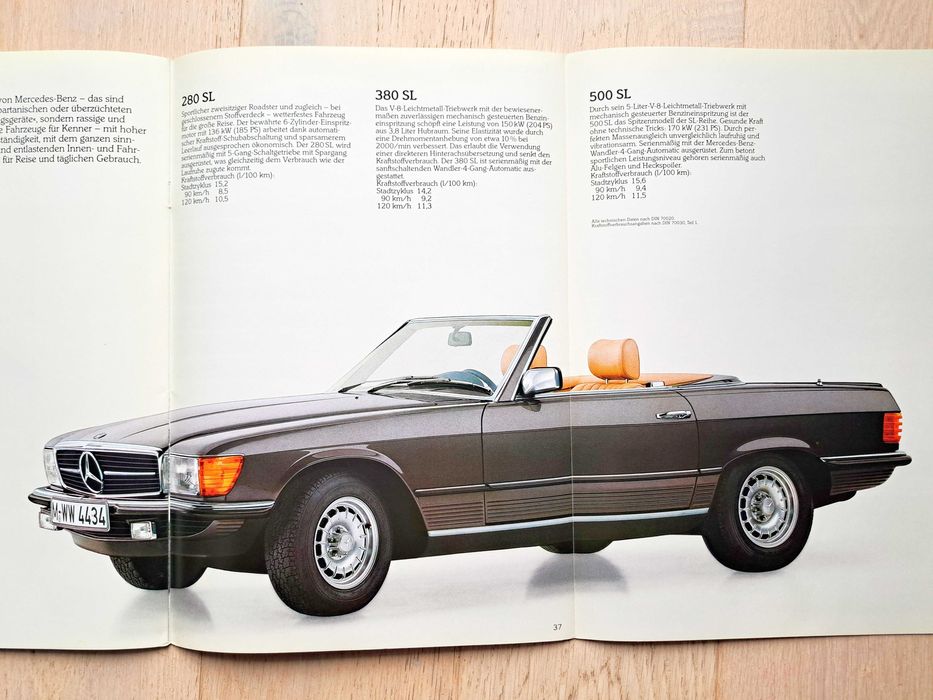 Mercedes Program 1985 / W201 W123 W124 W126 C126 R107 W460 / prospekt
