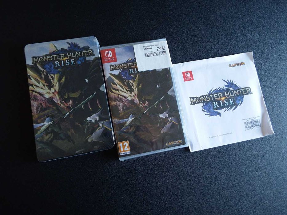 GRA SWITCH Monster Hunter Rise + Steelbook + KARTY Preorder NOWE FOLIA