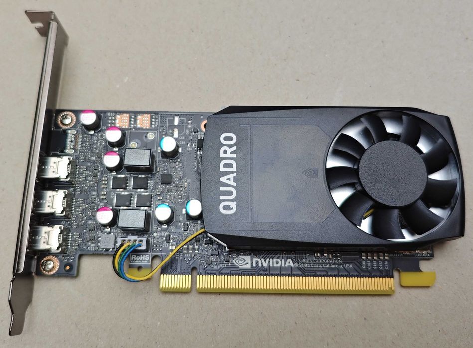 NVIDIA Quadro P400 2GB + adaptery DP, DVI