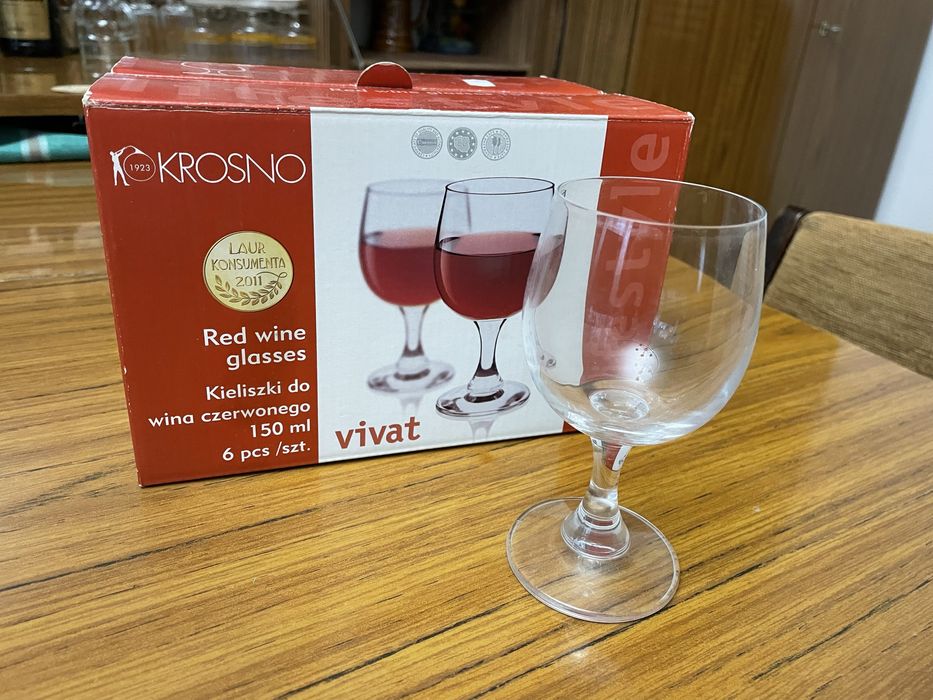 Kieliszki do czerwonego wina 6x150ml Krosno