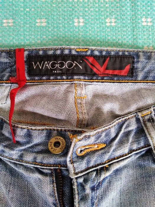 Джинсы бедровки с низкой посадкой модные брендовые WAGOON Paris обмен