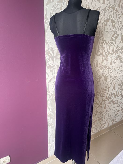 Wieczorowa sukienka dluga welurowa r.M/L nowa