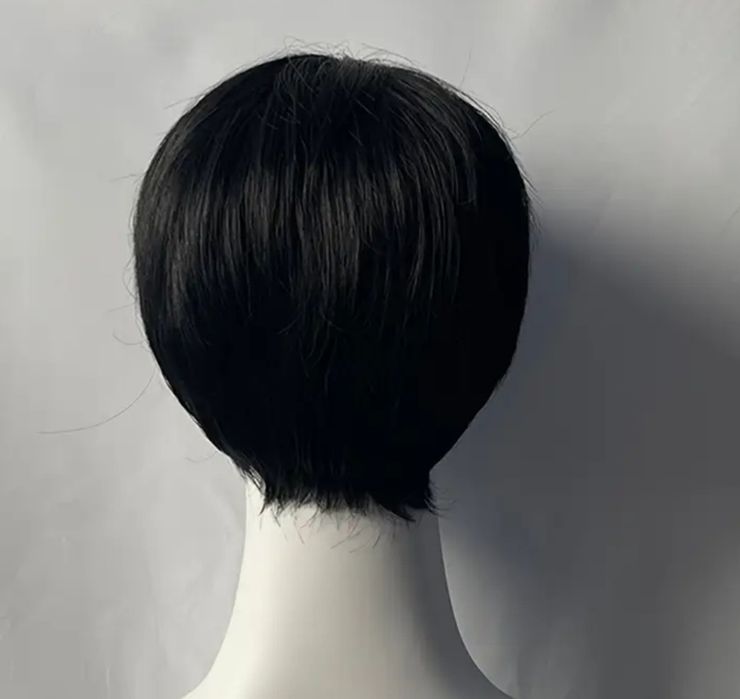 Peruka czarna krótka 15cm