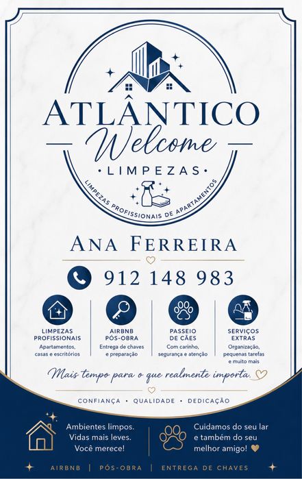 Passeio de cães  e Limpeza Profissional de Apartamentos Vazios | Entrega de Chaves | Airbnb