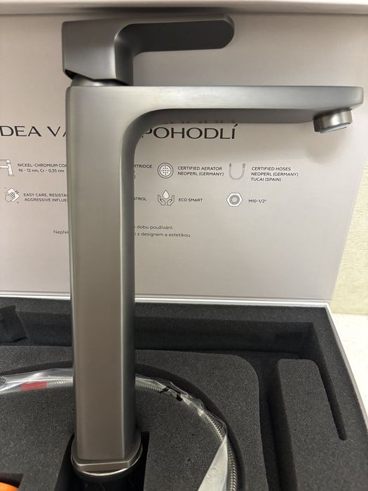 Комплект латунных смесителей для душа Qtap Lipno Graphite