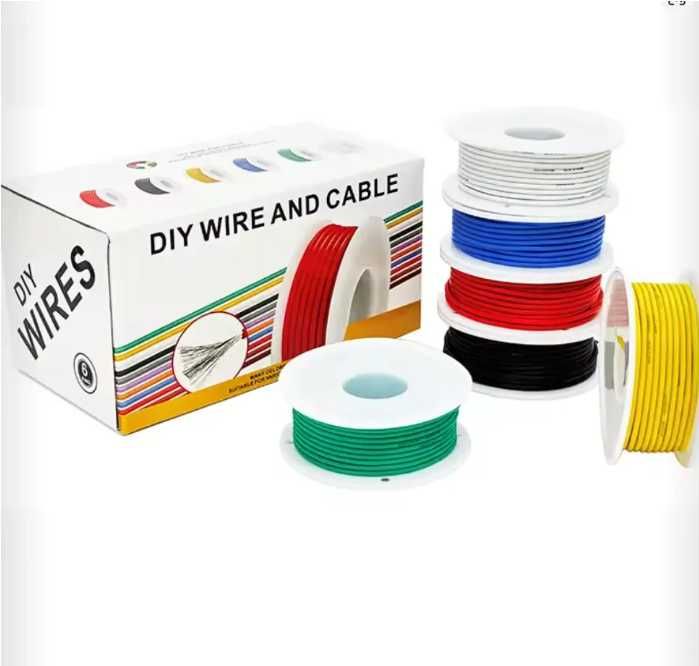 Кабель наборы 6в1 AWG 20 провод, медь, силикон, луженый