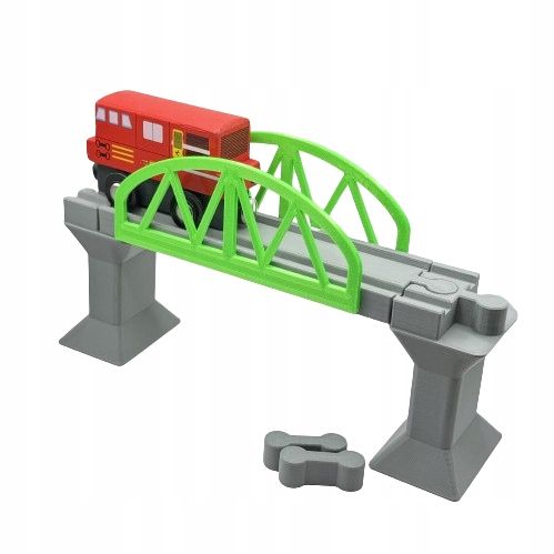 Most +2 Podpory+2 Łączniki Do Torów Kolejki Drewnianej Z Ikea Lidl