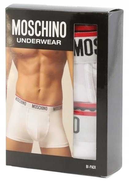 MOSCHINO bokserki 2 PAK bokserek męskich SUPIMA BLACK