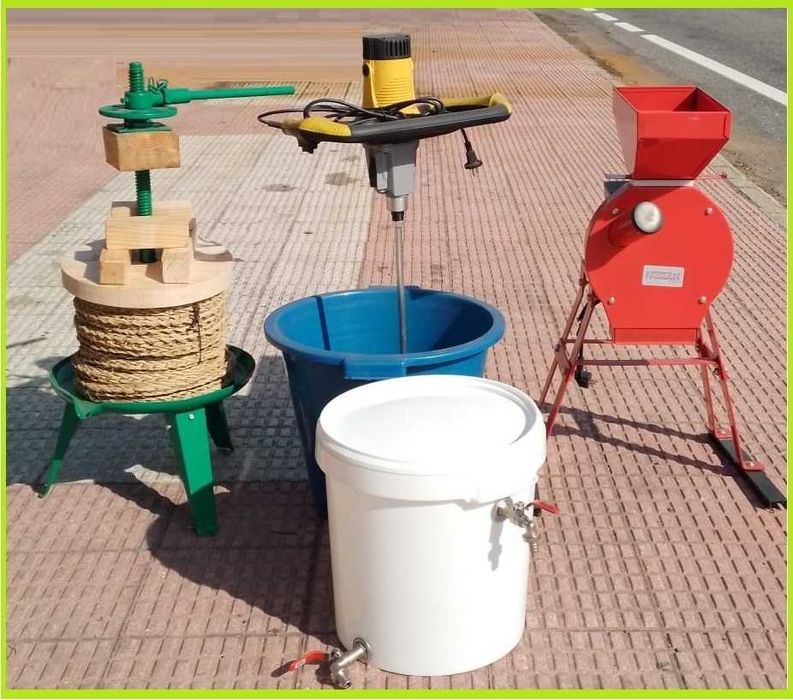 Mini lagar de azeite. con Prensas Manuais. Mod Micro