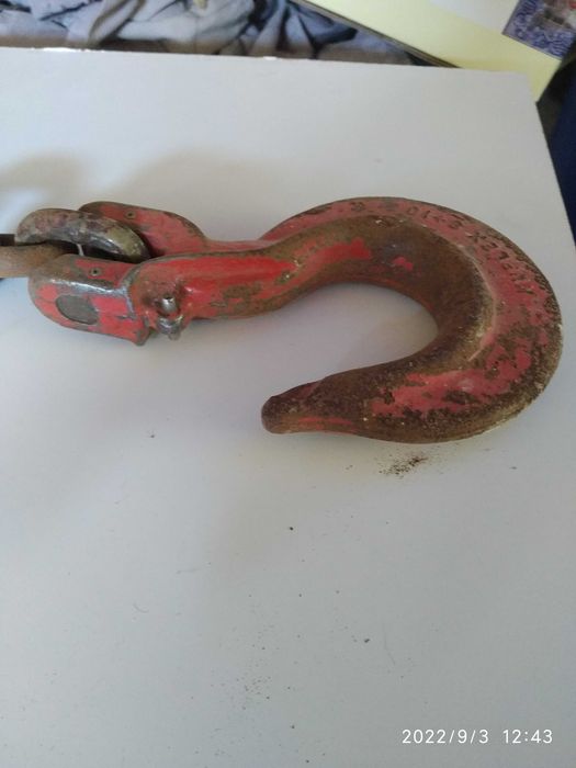 Gancho para grua ou ponte rolante.